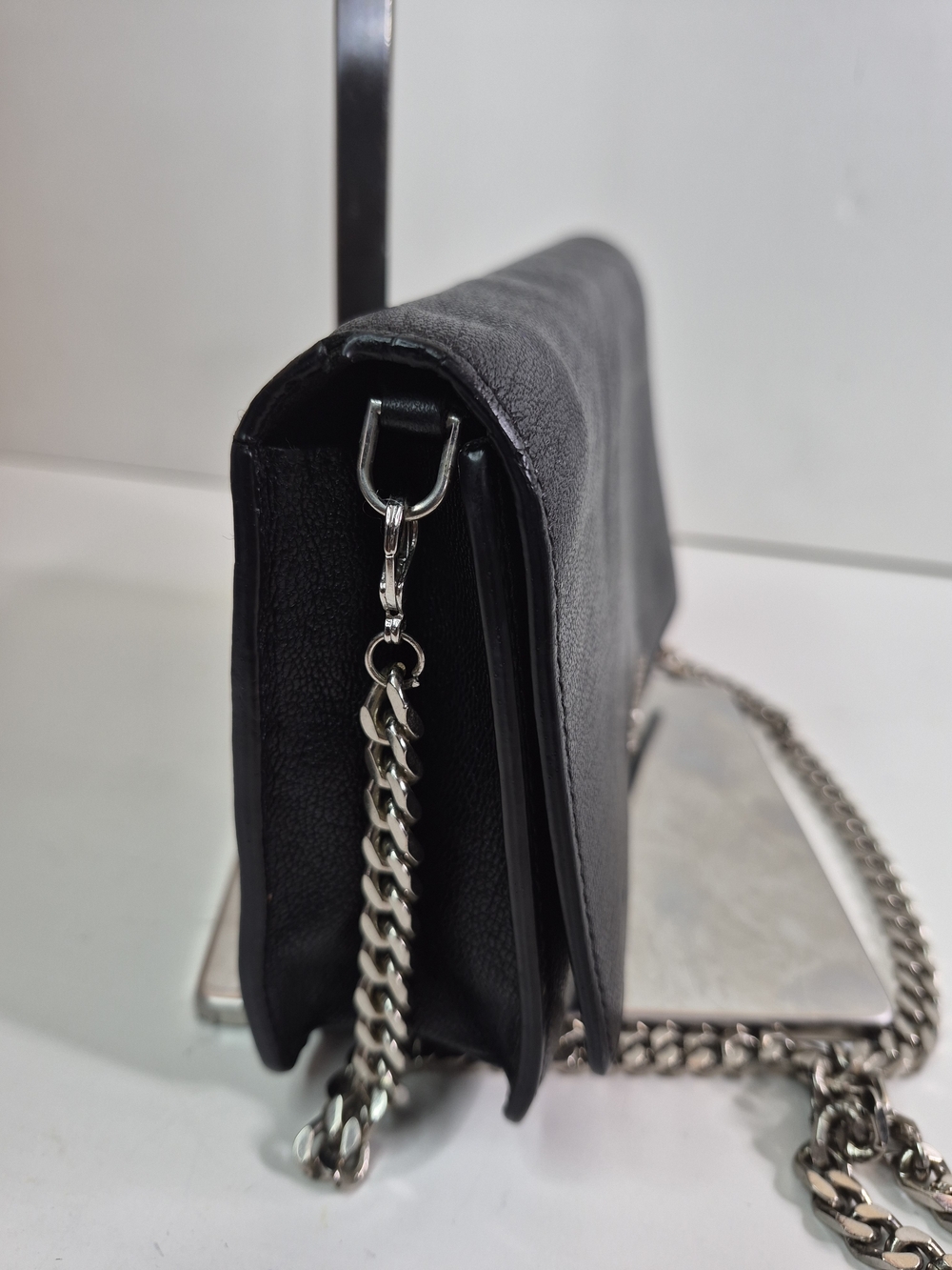 Givenchy Black Leather Chain Shoulder Bag - Picture 3 of 10